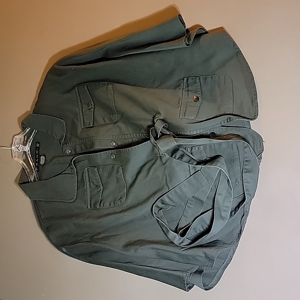 Frangi Military Green Poncho with belt